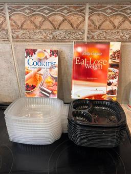 Two Cook Books, Take Out To-Go Containers