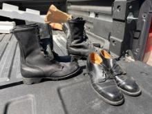 Military Steel Toe Boots and Dress Shoes, Size 9-1/2