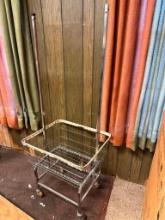 Standard Laundry Cart w/ Double Pole Rack, No Horizontal Pole