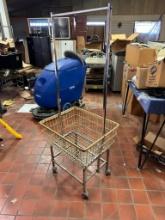 Standard Laundry Cart w/ Double Pole Rack