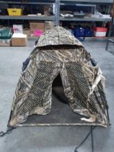 Mossy Oak Camo Hunting Pop-Up Blind, 40in x 24in x 24in, Could Be Used for Hunting Dog Hut