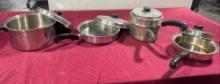 Lot of 3 Vintage Salad Master Cookware w/ Lid