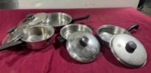 Lot of 4 Vintage Seal-O-Matic Cookware w/ Lids