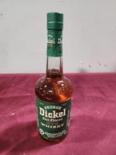 One Liter Bottle, George Dickel Chill Filtered Rye Whisky, Sealed