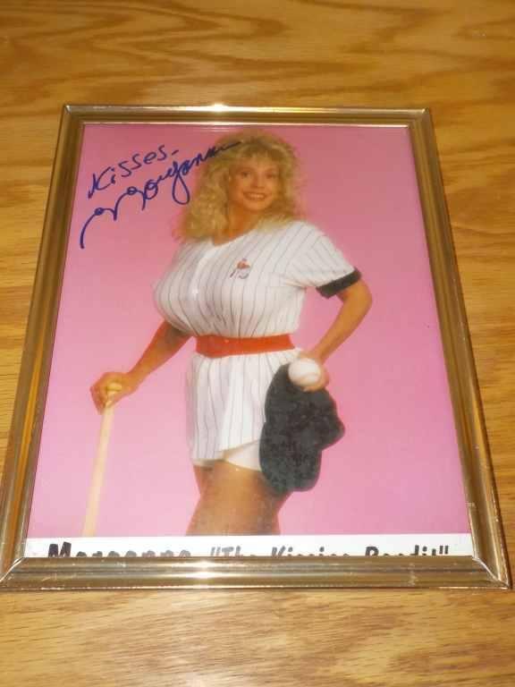 Autographed 8 X 10 Photo of Morganna The Kissing Bandit
