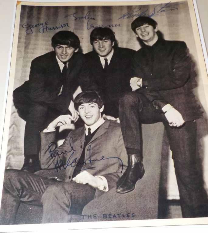 Autographed 8 X 10 B&W Print of the Beatles from Orchard 48