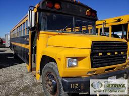 BUS, 1981 FORD BLUE BIRD, 22 PASSENGER, 8.2L GM DETROIT DIESEL ENGINE, MANUAL TRANSMISSION