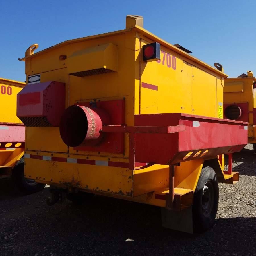 HEATER, 2008 EQUIPMENT SOURCE ES700, TRAILER MOUNTED, 4CYL KUBOTA DIESEL ENGINE