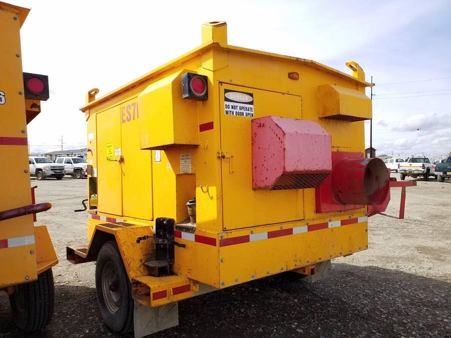 HEATER, EQUIPMENT SOURCE ES700, TRAILER MOUNTED, 4CYL KUBOTA DIESEL ENGINE