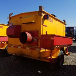 HEATER, EQUIPMENT SOURCE ES700, TRAILER MOUNTED, 4CYL KUBOTA DIESEL ENGINE