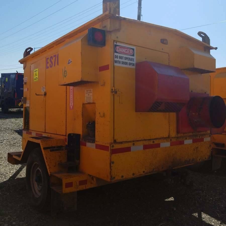 HEATER, EQUIPMENT SOURCE ES700, TRAILER MOUNTED, 4CYL KUBOTA DIESEL ENGINE