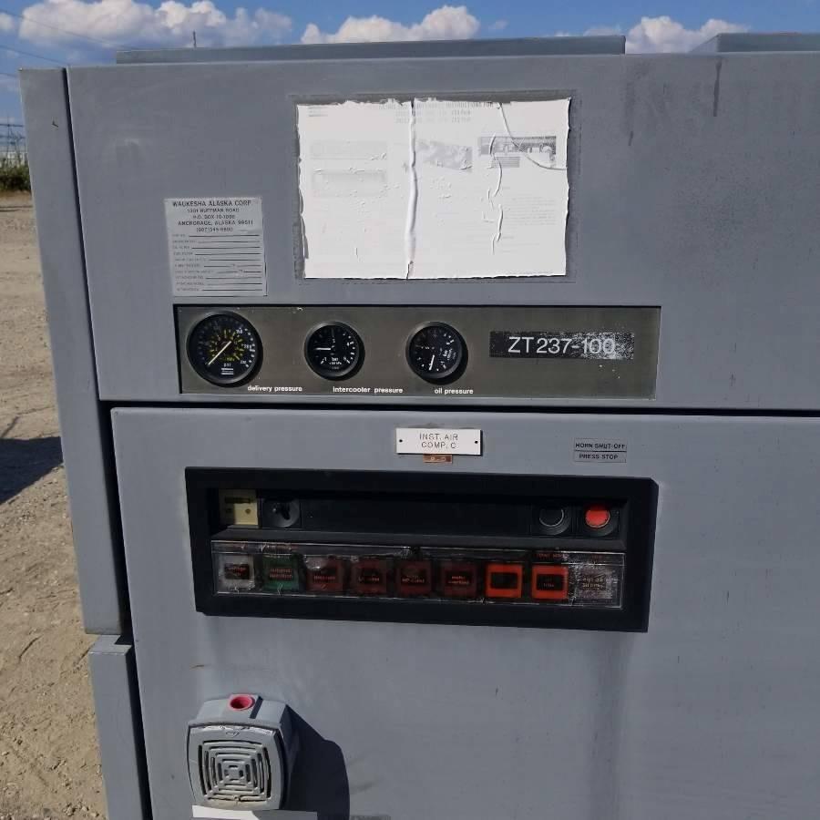 AIR COMPRESSOR, ATLAS COPCO ZT237, 50 HP, 230/460V THREE PHASE, SKID MOUNTED