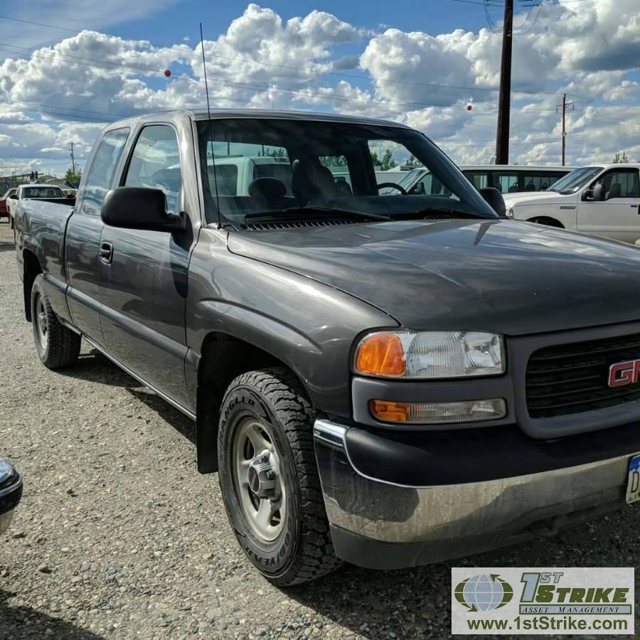 2000 GMC SIERRA 1500 SL, 4.8L GAS, 4X4, EXTENDED CAB, SHORT BED