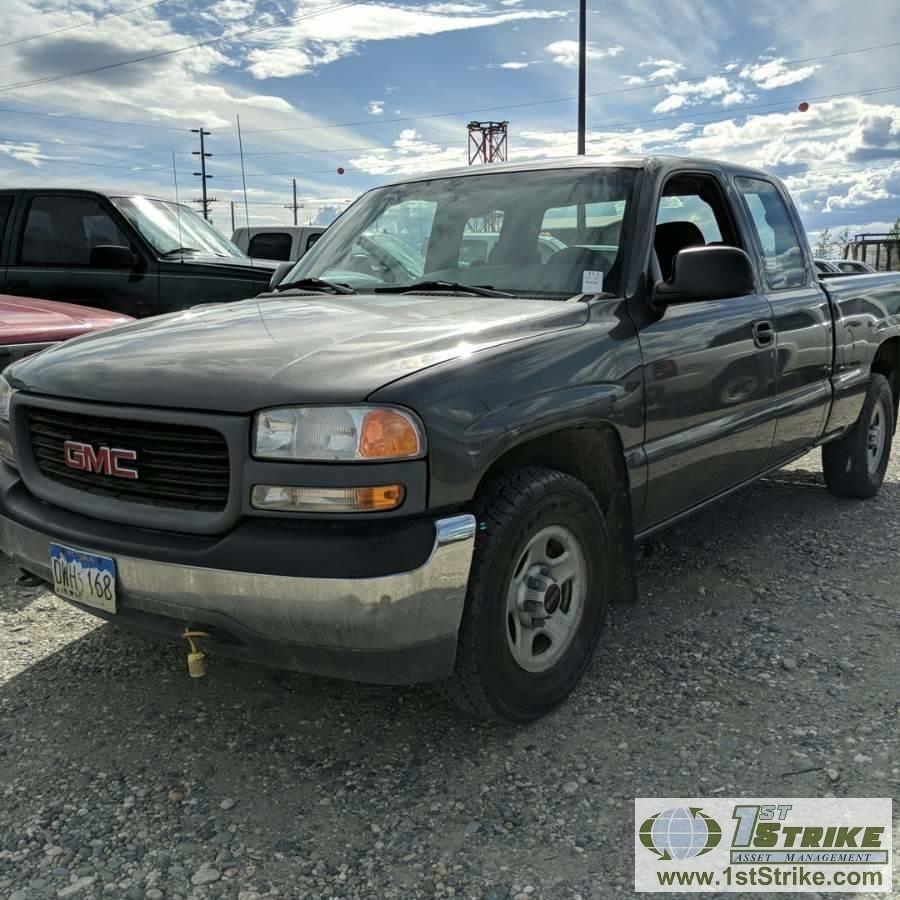 2000 GMC SIERRA 1500 SL, 4.8L GAS, 4X4, EXTENDED CAB, SHORT BED