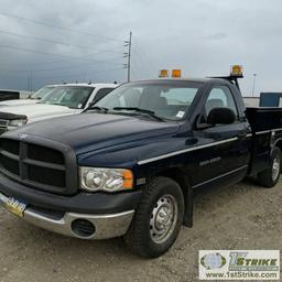 2004 DODGE RAM 2500, 5.7 HEMI GAS, 2WD, UTILITY BED