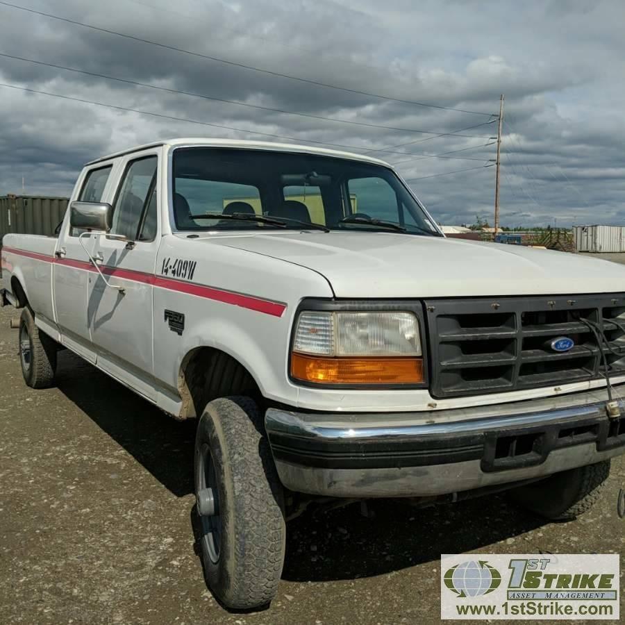 1997 FORD F-250 HEAVY DUTY, 7.3 POWERSTROKE DIESEL, 4X4, CREW CAB, LONG BED, IN BED FUEL TANK