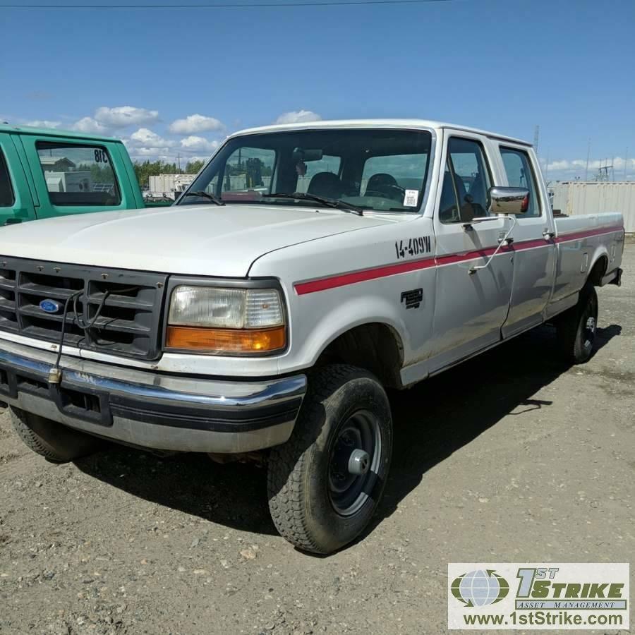 1997 FORD F-250 HEAVY DUTY, 7.3 POWERSTROKE DIESEL, 4X4, CREW CAB, LONG BED, IN BED FUEL TANK