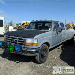 1993 FORD F-350, 7.3L POWERSTROKE DIESEL, 2WD, DUALLY, CREW CAB