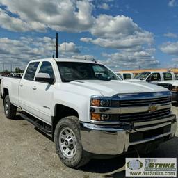 2016 CHEVROLET SILVERADO 2500HD, 6.6L DURAMAX DIESEL, 4X4, CREW CAB, LONG BED