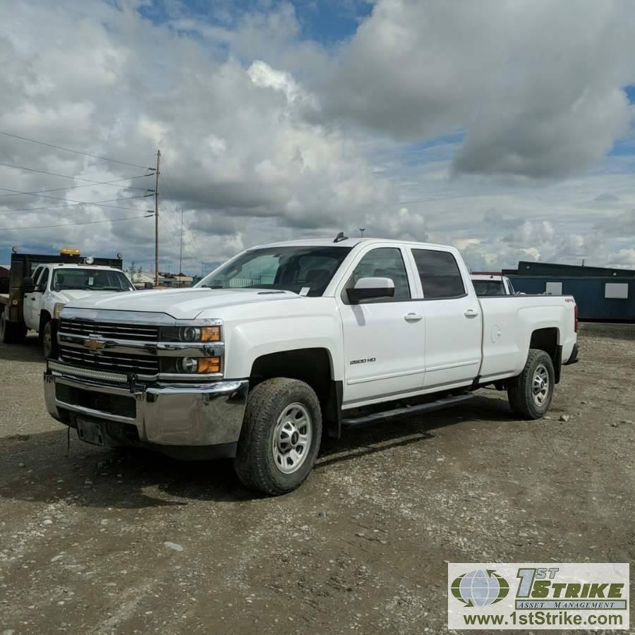 2016 CHEVROLET SILVERADO 2500HD LT, 6.6L DURAMAX DIESEL, 4X4, CREW CAB, LONG BED