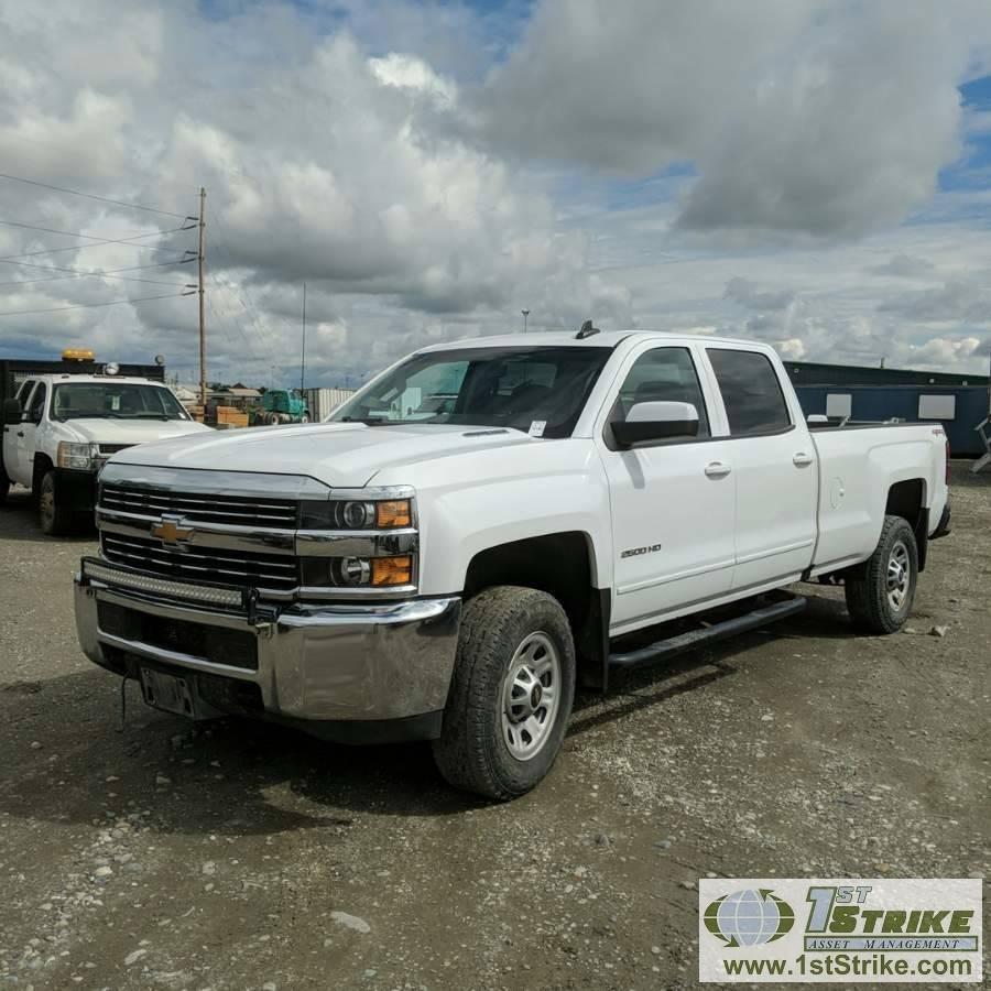 2016 CHEVROLET SILVERADO 2500HD LT, 6.6L DURAMAX DIESEL, 4X4, CREW CAB, LONG BED