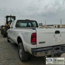 2007 FORD F-350 SUPERDUTY XL, 6.0L POWERSTROKE DIESEL, 4X4, CREW CAB, LONG BED