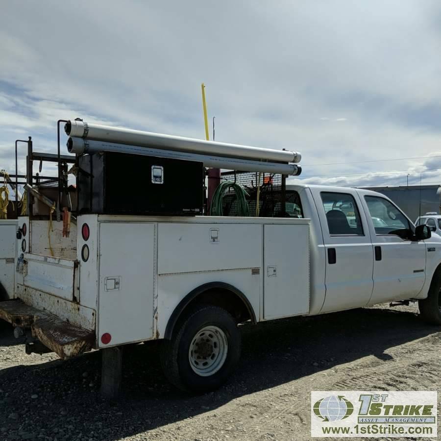 1999 FORD F-350 SUPERDUTY XL, 7.3L POWERSTROKE DIESEL, 4X4, CREW CAB, UTILITY BED