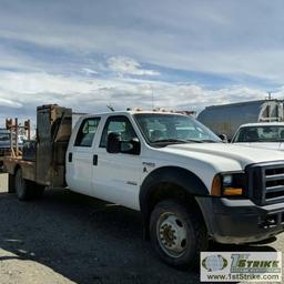 2006 FORD F-450 SUPERDUTY XL, 6.0L POWERSTROKE DIESEL, 4X4, DUALLY, CREW CAB, WELDING BED