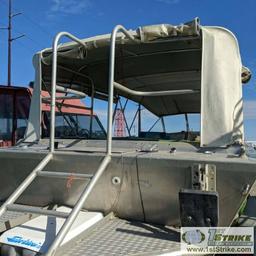 BOAT, 1981 ALMAR JETLINE, ALUMINUM 22FT, FORD 351 GAS MOTOR, HAMILTON 3 STAGE JET UNIT, 385HP,Â CANV