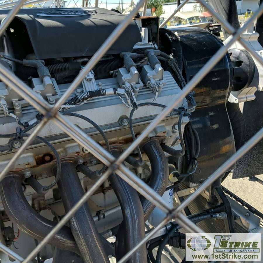 AIR BOAT, 2008, GM VORTEC 8100 ENGINE, WHIRLWIND COMPOSITE PROP, DUAL TANKS, 18FT X 7FT