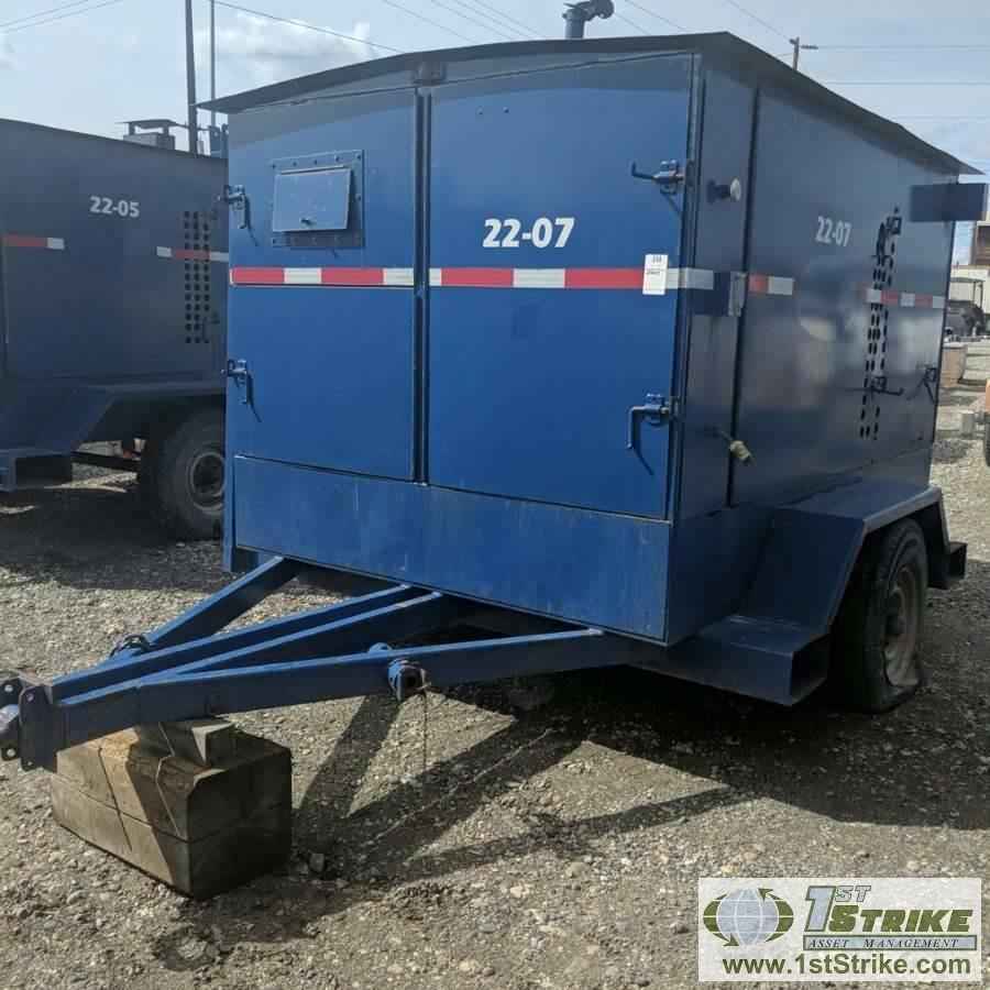 HEATER, TIOGA, KUBOTA 3CYL DIESEL, 8KW, TRAILER MOUNTED