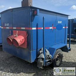 HEATER, TIOGA, KUBOTA 3CYL DIESEL, 8KW, TRAILER MOUNTED