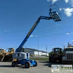 MANLIFT, 2008 GENIE S45, PERKINS DIESEL ENGINE, 4X4, 500LB CAPACITY, 45FT HEIGHT CAPACITY