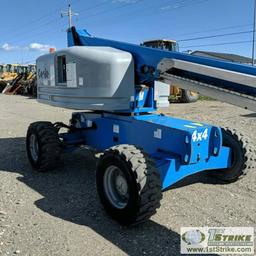 MANLIFT, 2008 GENIE S45, PERKINS DIESEL ENGINE, 4X4, 500LB CAPACITY, 45FT HEIGHT CAPACITY