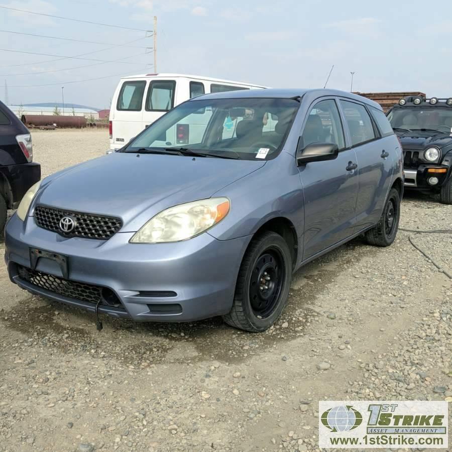 2003 TOYOTA MATRIX, 1.8L GAS, 4WD, 4 DOOR