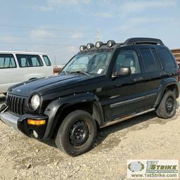 2004 JEEP LIBERTY RENEGADE, 3.7L GAS, 4X4, 4 DOOR