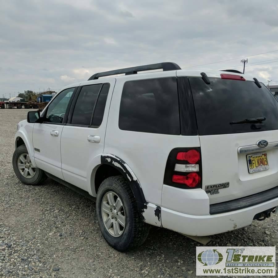 2008 FORD EXPLORER XLT, 4.0L GAS, 4X4, 4 DOOR