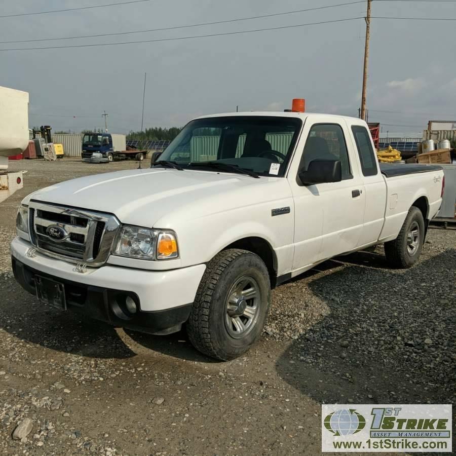 2009 FORD RANGER XLT, 4.0L GAS, 4X4, EXTENDED CAB, BED COVER