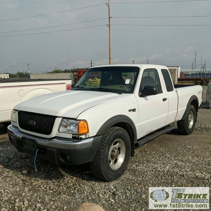2001 FORD RANGER XLT, 4.0L GAS, 4X4, EXTENDED CAB
