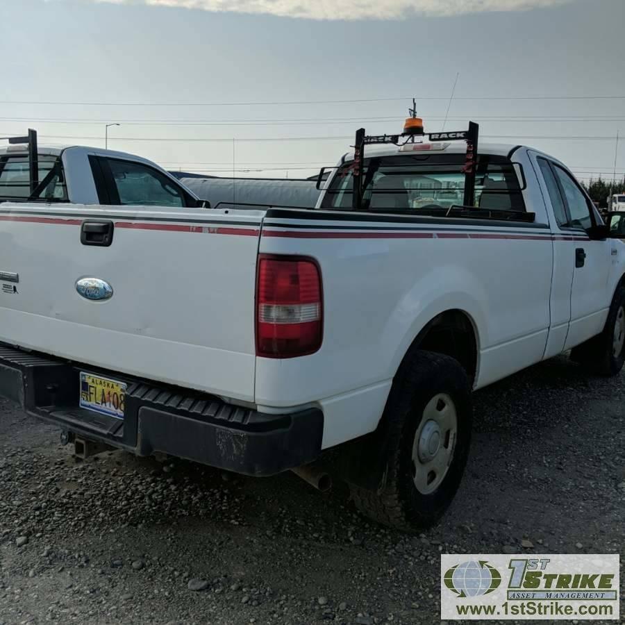 2007 FORD F150 XL, 4.6L TRITON GAS, 4X4, REGULAR CAB, LONG BED