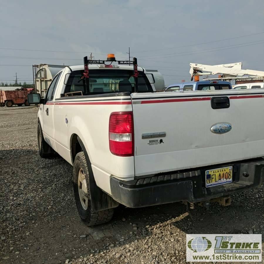 2007 FORD F150 XL, 4.6L TRITON GAS, 4X4, REGULAR CAB, LONG BED