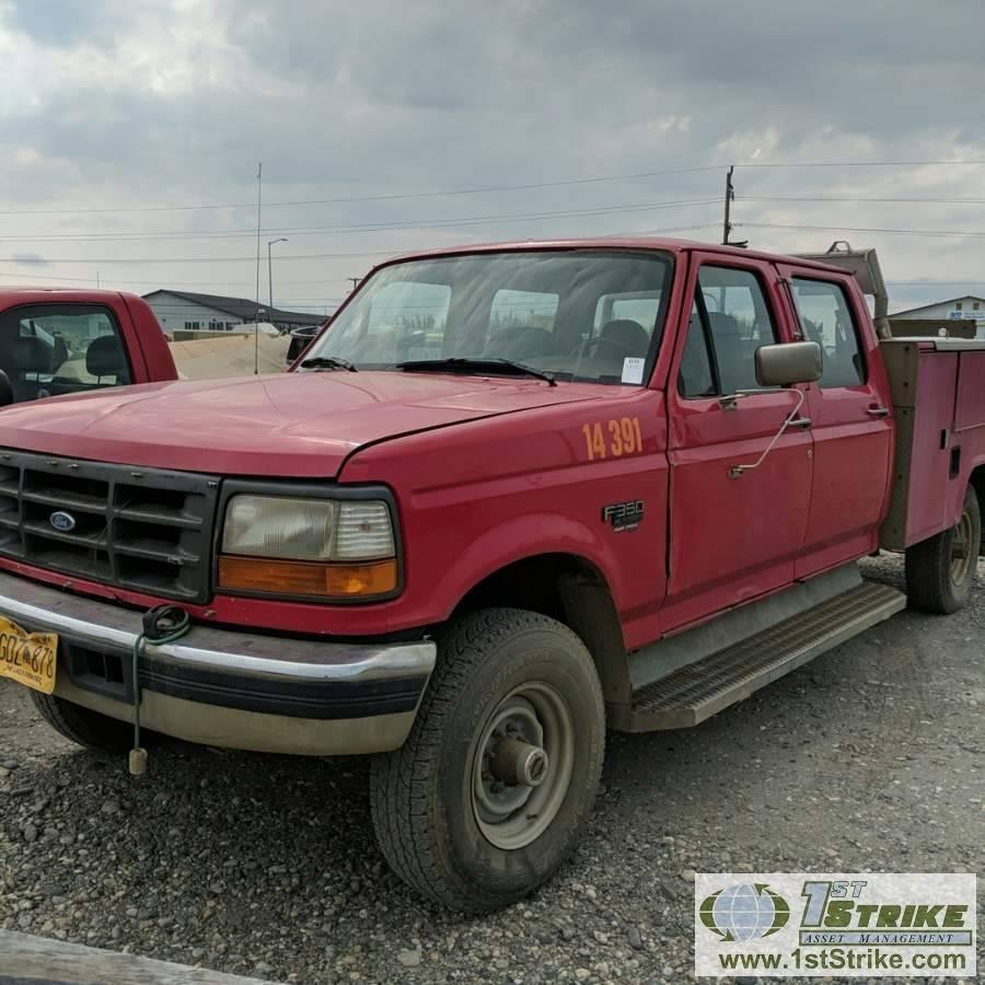 1997 FORD F-350 XL, 7.3L POWERSTROKE DIESEL, 4X4, CREW CAB, SERVICE BED