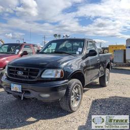 2003 FORD F-150 SPORT, 4.2L V6, 5-SPEED MANUAL TRANSMISSION, 4X4, SINGLE CAB, SHORT BED. RECONSTRUCT