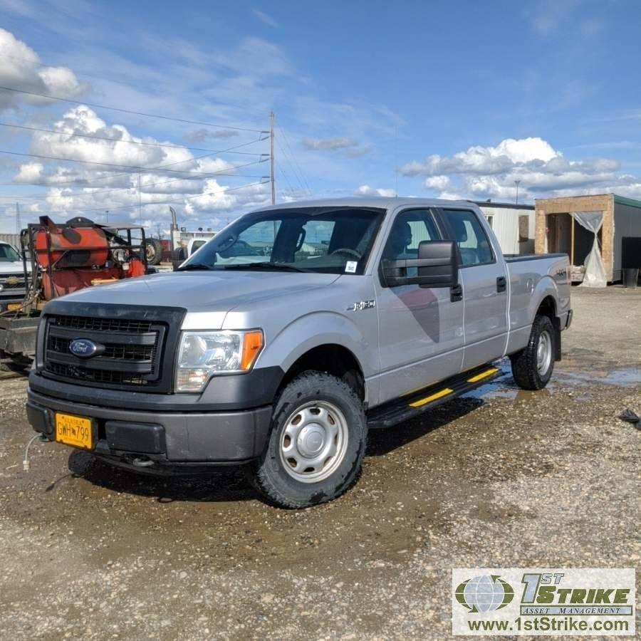 2013 FORD F-150 XL, 5.0L GAS, 4X4, CREW CAB, SHORT BED. TITLE IN TRANSIT