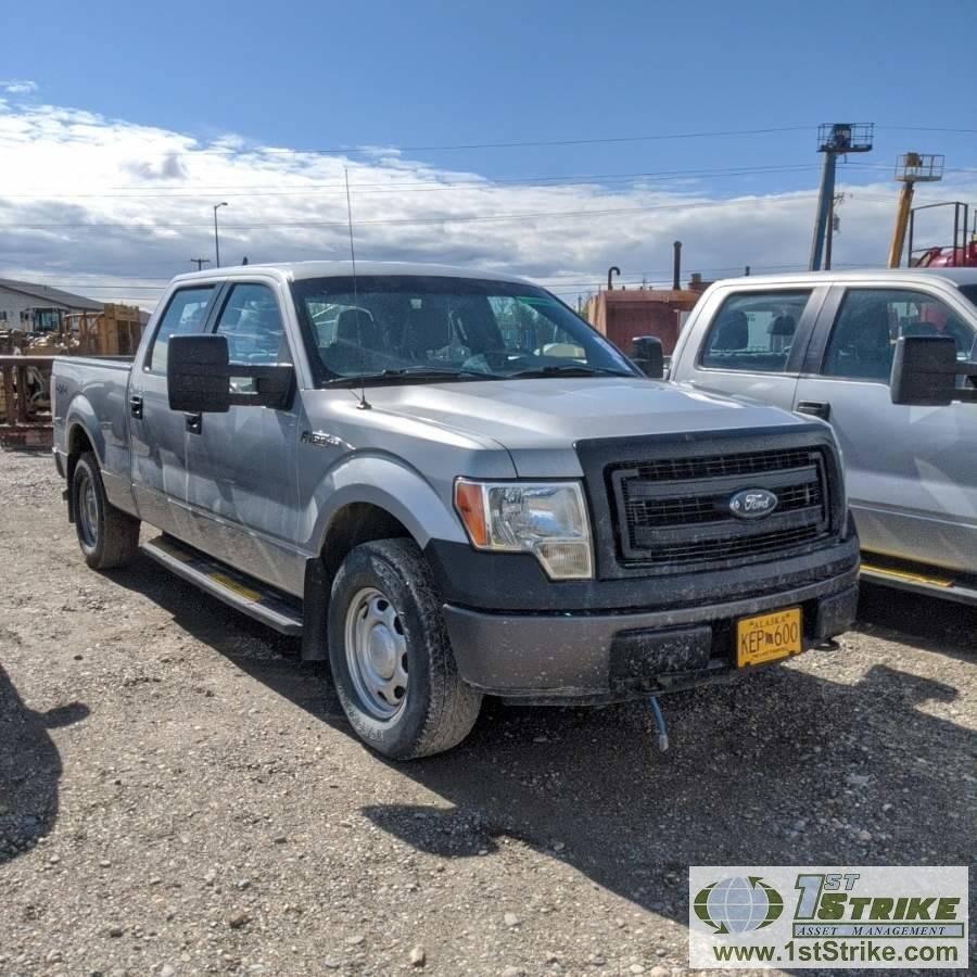 2013 FORD F-150 XL, 5.0L GAS, 4X4, CREW CAB, SHORT BED. TITLE IN TRANSIT