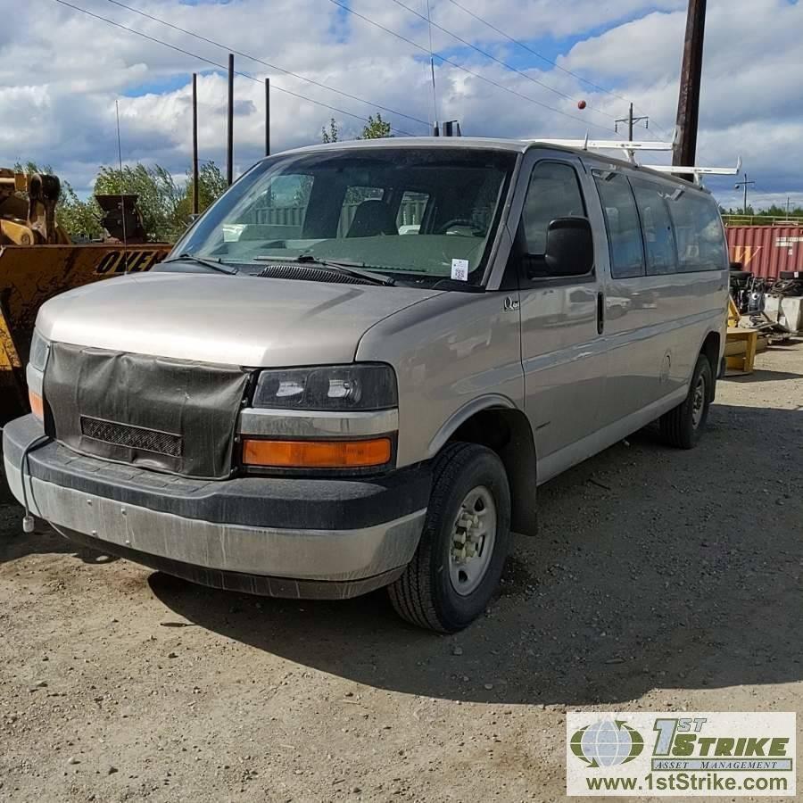 2008 CHEVROLET EXPRESS VAN, 6.6L DURAMAX DIESEL, QUIGLEY 4X4, 5 PASSENGER. UNKNOWN MECHANICAL PROBLE