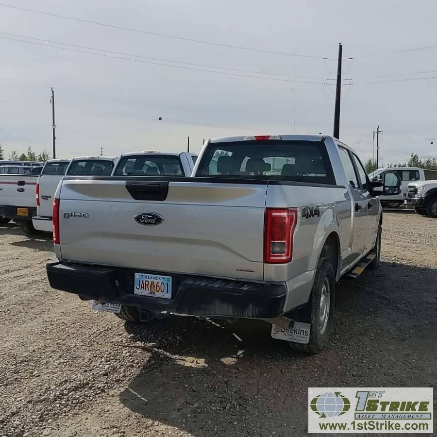 2015 FORD F-150 XL, 5.0L GAS, 4X4, CREW CAB, SHORT BED