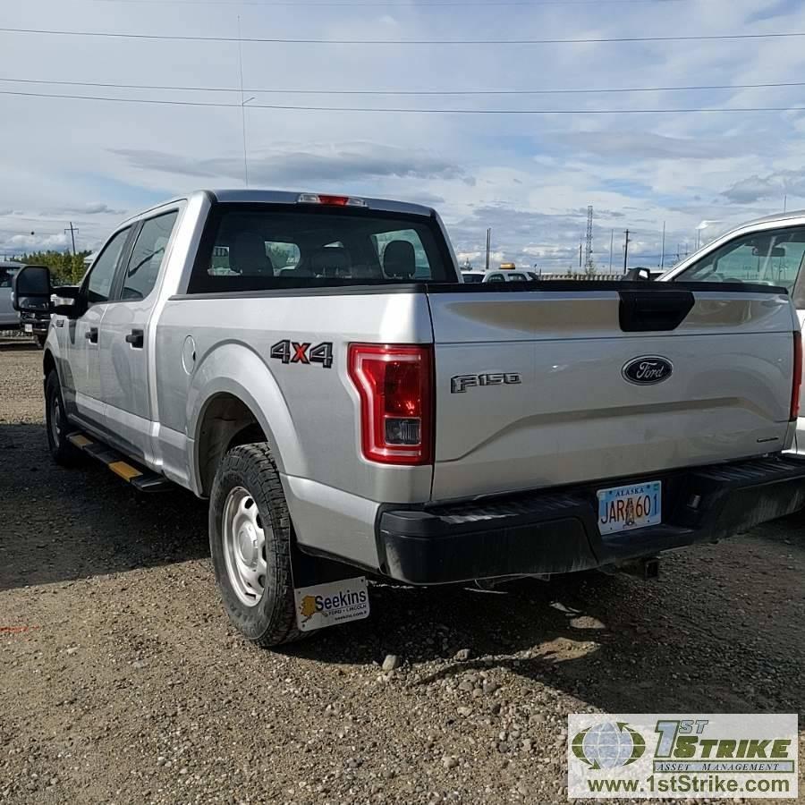 2015 FORD F-150 XL, 5.0L GAS, 4X4, CREW CAB, SHORT BED