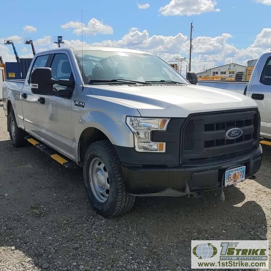 2015 FORD F-150 XL, 5.0L GAS, 4X4, CREW CAB, SHORT BED