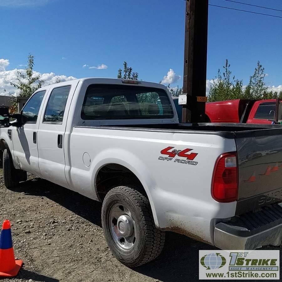 2008 FORD F-250 SUPERDUTY XL, 5.4L GAS, 4X4, CREW CAB, SHORT BED